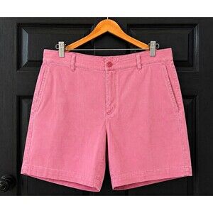 Vineyard Vines Men’s 38 Pink Ribbed Breaker Shorts Pockets 1H0163